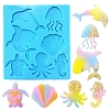 Ocean Theme Mixed Marine Organism DIY Pendant Silhouette Silicone Molds DIY-Q034-04-1