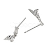SHEGRACE Brass Micro Pave Cubic Zirconia Stud Earrings XGRQ4N869-713P-2