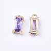 Transparent Glass Charms X-GLAA-T007-13C-2