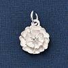 925 Sterling Silver Lotus Flower Charms STER-U009-01S-02-2
