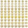 100Pcs 10 Styles Brass Bead Caps KK-CJ0002-08-1