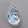Embossed Glass Rhinestone Pendants GLAA-J101-06A-001SI-3