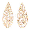Rack Plating Brass Filigree Pendants KKC-T001-68KC-2
