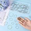 240Pcs 6 Size 316 Surgical Stainless Steel Wine Glass Charms Rings STAS-SC0007-25-3