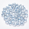 Transparent Spray Painted Glass Charms GLAA-R211-03-D04-1