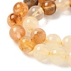 Natural Yellow Hematoid Quartz Beads Strands G-D302-01-8mm-4
