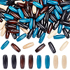 160Pcs 4 Colors Dyed Natural Wood Beads WOOD-SP0001-88-1