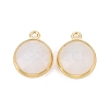 Brass Glass Charms KK-C228-01G-2