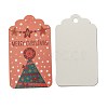 Rectangle Christmas Theme Kraft Paper Cord Display Cards CDIS-K003-02C-3