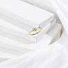 1Pc Letter Brass Rhinestone Open Cuff Rings for Women AJEW-LP0004-47B-G-3