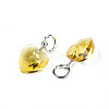 Faceted Transparent Glass Charms GLAA-T024-04K-3