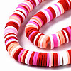 Handmade Polymer Clay Beads Strands CLAY-R089-8mm-104-2