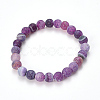 Natural Weathered Agate Beaded Stretch Bracelets BJEW-Q692-01D-1