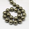 Natural Pyrite Beads Strands G-L031-18mm-01-3