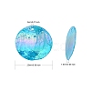 AB Color Plated Capiz Shell Pendants SSHEL-T008-01B-2