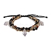 Sparkling Glass Seed Beads 5 Layered Anklet AJEW-SW00006-04-1