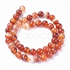Natural Striped Agate/Banded Agate Beads Strands G-G582-6mm-59-2