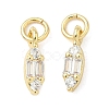 Brass Micro Pave Cubic Zirconia Pendants KK-Z120-40G-1