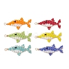 Glass Seed Beaded Pendants PALLOY-MZ01324-1