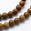Natural Wood Lace Stone Wooden Jasper Beads Strands G-I199-17-6mm-5