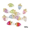 Transparent Acrylic with Alloy Pendants TACR-YW0003-14A-1