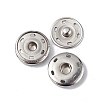 Non-Tarnish 202 Stainless Steel Snap Buttons BUTT-I017-01E-P-1