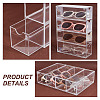 4-Tier Rectangle Acrylic Drawer Box CON-WH0097-50-5