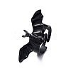 Halloween Themed Alloy Bat Adjustable Ring for Woman RJEW-L105-01-1