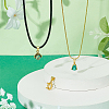 3Pcs 3 Styles Brass Pendant Cabochon Settings KK-PH0014-70-4