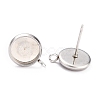 Non-Tarnish 304 Stainless Steel Stud Earring Settings STAS-B003-01P-2