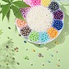 13 Style Spray Painted ABS Plastic Imitation Pearl Beads OACR-YW0001-41-6