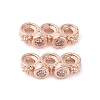 Rack Plating Brass Pave Clear Cubic Zirconia Spacer Bars KK-B088-11B-RG-1