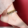 Sparkling Glass Seed Beads 5 Layered Anklet AJEW-SW00006-01-5