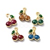 Rack Plating Brass Enamel Pendants KK-CJC0008-02G-1