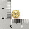 Rack Plating Brass Micro Pave Clear Cubic Zirconia Beads KK-L215-305G-3