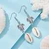 Natural Shell Dangle Earrings EJEW-JE05442-2