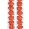 Synthetic Coral Dyed Carved Beads Strands CORA-K009-05A-02-1