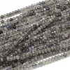 Natural Labradorite Rondelle Bead Strands G-O095-05-A-1