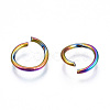 Ion Plating(IP) Rainbow Color 304 Stainless Steel Open Jump Rings X-STAS-N098-062B-01-3