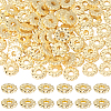 120Pcs Flower Brass Beads KK-BBC0026-04-1