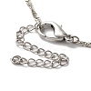 Resin Heart Pendant Necklace with Singapore Chains NJEW-C003-01A-4