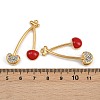 304 Stainless Steel Rhinestone Pendants STAS-P410-13G-3
