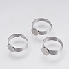 Tarnish Resistant Adjustable 304 Stainless Steel Pad Ring Settings X-STAS-I088-I-01P-1