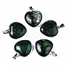 Natural Dragon Veins Agate Pendants G-N0325-14C-1