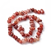 Natural Dyed Red Agate Nuggets Beads Strands G-J337-03A-3