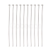Tarnish Resistant Jewelry Tools and Equipment Decorative Stainless Steel Flat Head Pins X-STAS-E023-0.6x30mm-1