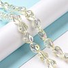 Transparent Electroplate Glass Beads Strands GLAA-C025-02C-2