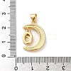 Brass Micro Pave Clear Cubic Zirconia Pendants KK-A221-18A-G-3