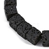 Natural Lava Rock Beaded Stretch Bracelets for Men Women BJEW-G727-01B-2