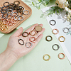 100Pcs 5 Colors Zinc Alloy Spring Gate Rings FIND-GO0004-54-4